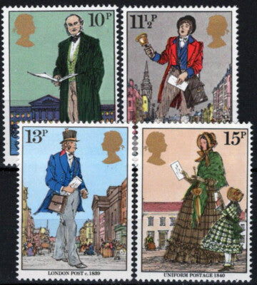 Great Britain 871-874 MNH Sir Rowland Hill Post Office Mailman ZAYIX 021023S132M