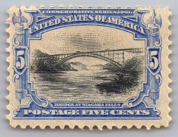 US 297 MH F with thin spot 5c Niagara Falls Bridge CV $75 ZAYIX 1223X0058