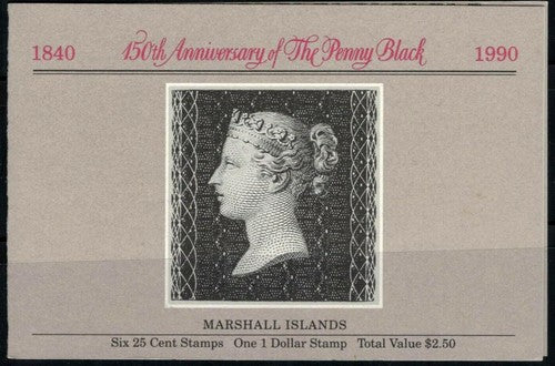 Marshall Islands 376a MNH Penny Black Sir Roland Hill booklet ZAYIX 0824M0003M