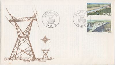 ZAYIX South West Africa 396-397 FDC Electric Supply Dam Canal 081422SM14