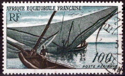 French Equatorial Africa C40 Used Air Post Fishing Boats ZAYIX