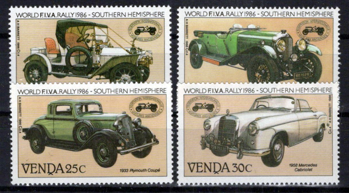 South Africa Venda 157-160 MNH FIVA World Classic Cars Zayix Stamps 0325S100M