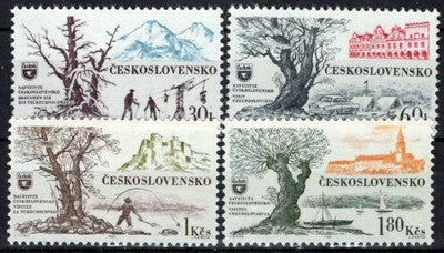 Czechoslovakia 1225-1228 MNH Trees Mountains Architecture Zayix Stamps 0425S0125