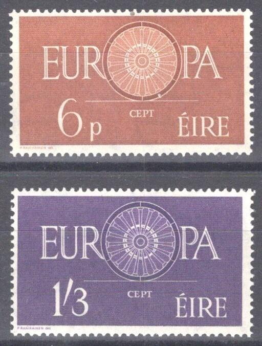 Ireland 175-176 MNH Europa Cept Symbolic Wheel ZAYIX 100222S144