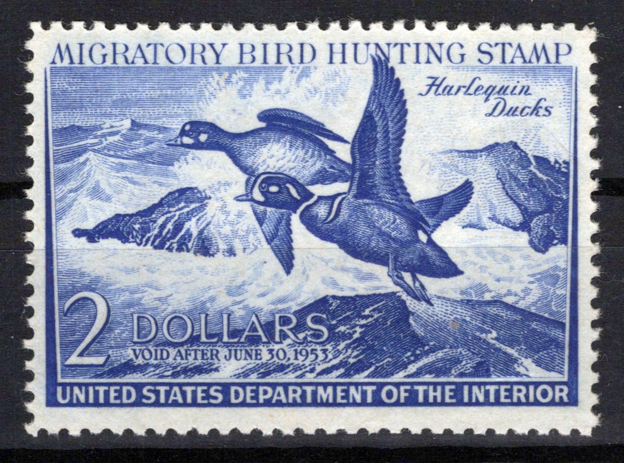 US RW19 MLH VF $2 deep ultra Haarlequin Duck Revenue Zayix Stamps 0225MAR0037