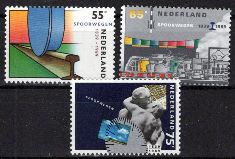 Netherlands 746-745 MNH Railway's Trains Passengers Zayix Stamps 0225S0133