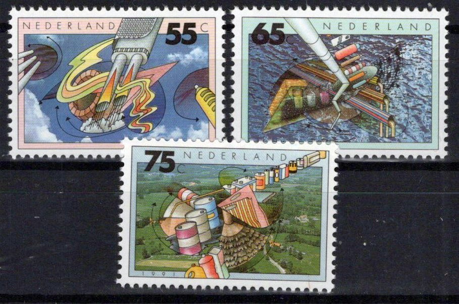 Netherlands 766-768 MNH Environment Air Water Soil Zayix Stamps 0225S0143M