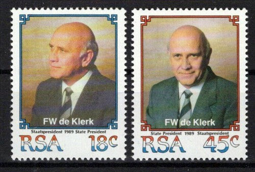 South Africa 778-779 MNH Pres. Frederik Wilem de Klerk ZAYIX 0424S0194M