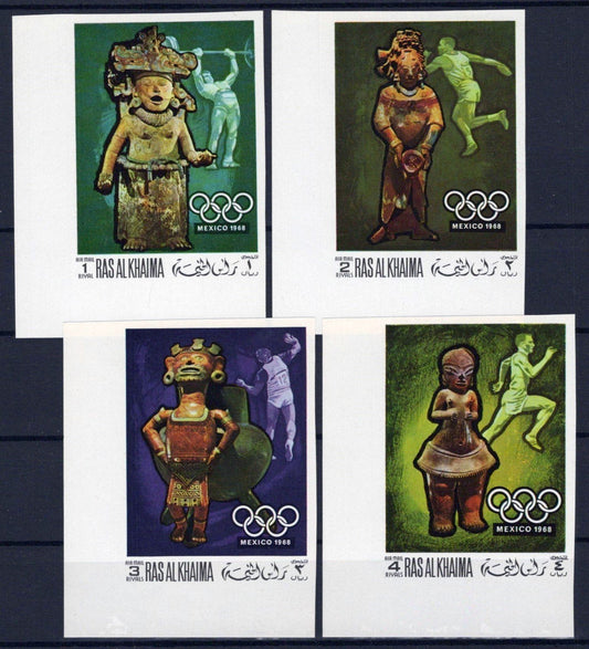 Ras Al Khaimah 259 B-262 B MNH Imperf. Olympics Sports Mexico ZAYIX 041623S07