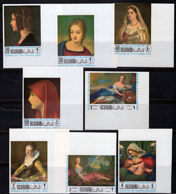 Ras Al Khaimah 218 B-225 B MNH Imperf Paintings Women ZAYIX 041623S53