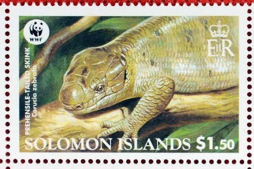 Solomon Islands 1035-1038 MNH Prehensile-Tailed Skinks Lizards ZAYIX 0224S0080aM