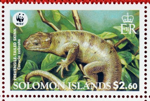 Solomon Islands 1035-1038 MNH Prehensile-Tailed Skinks Lizards ZAYIX 0224S0080aM