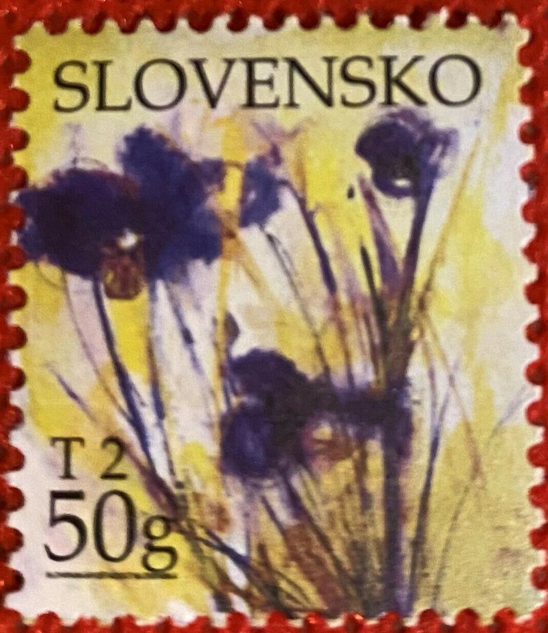 Slovakia 514 MNH 50g Flowers Irises Watercolor Art Definitive ZAYIX 0224S273