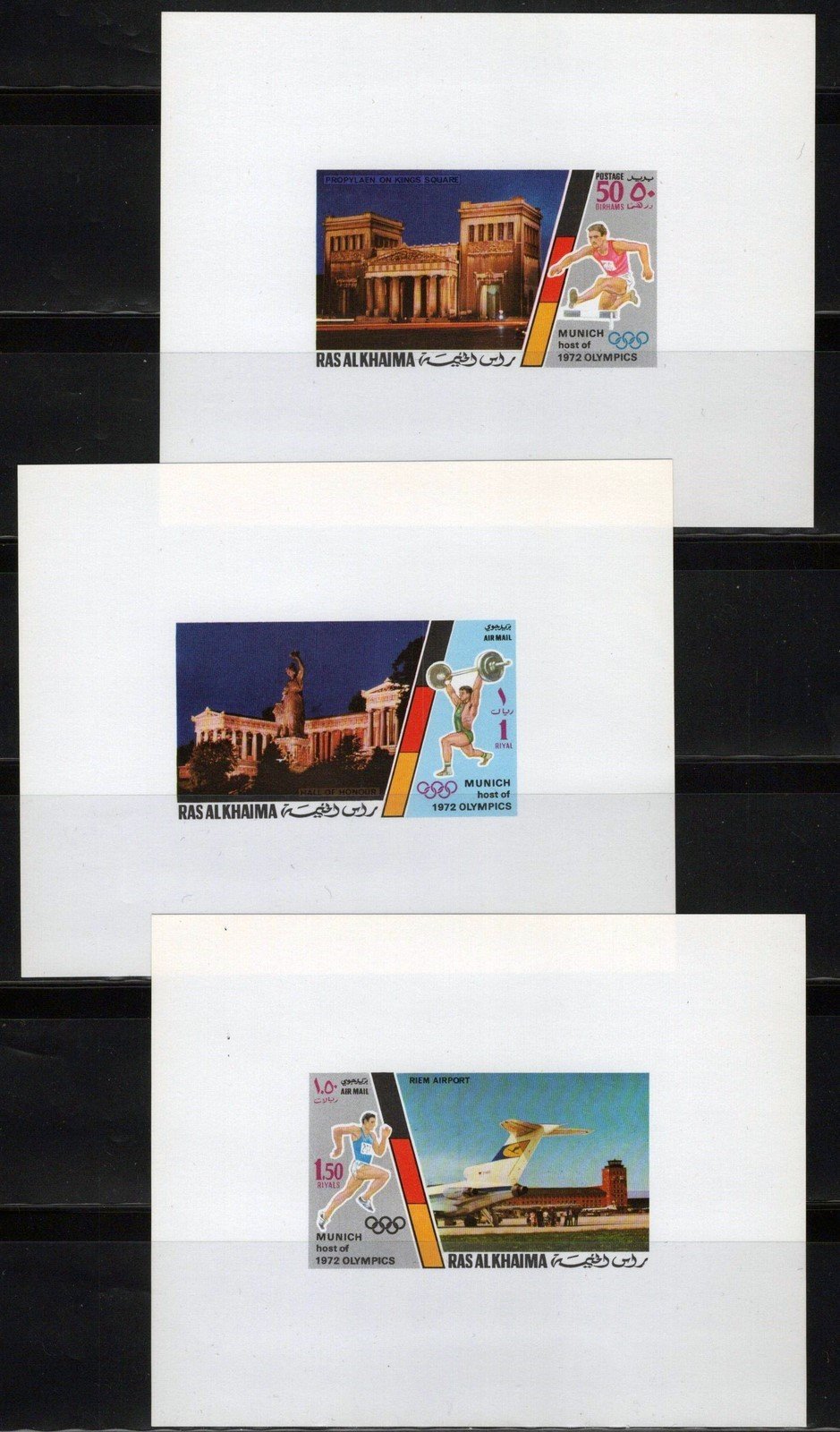 Ras Al Khaimah 724-729 MNH Imperf Deluxe Sheets Olympics Sports ZAYIX 030523SM47