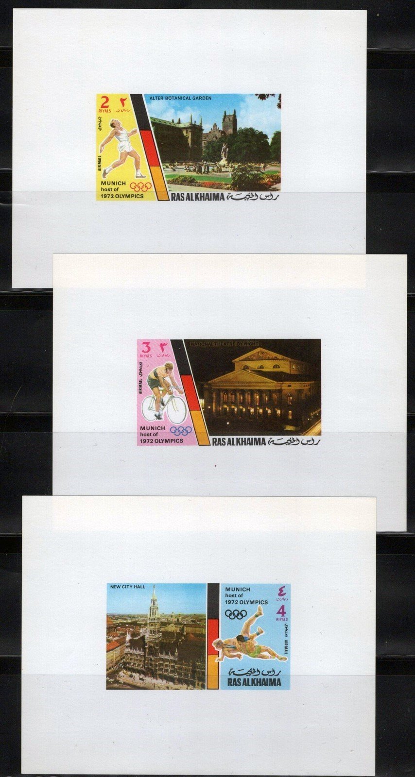 Ras Al Khaimah 724-729 MNH Imperf Deluxe Sheets Olympics Sports ZAYIX 030523SM47