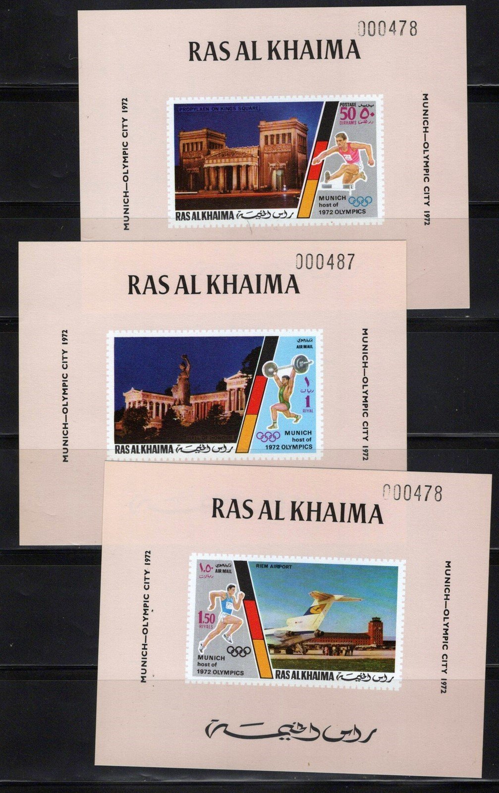 Ras Al Khaimah 724-729 MNH Imperf Deluxe Sheets Olympics Sports ZAYIX 030523SM46