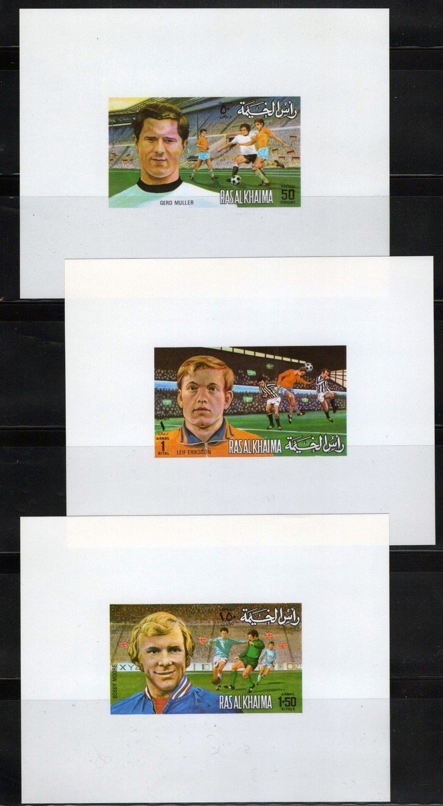 Ras Al Khaimah 745-750 MNH Imperf Deluxe Sheets Sports Football ZAYIX 030523SM52