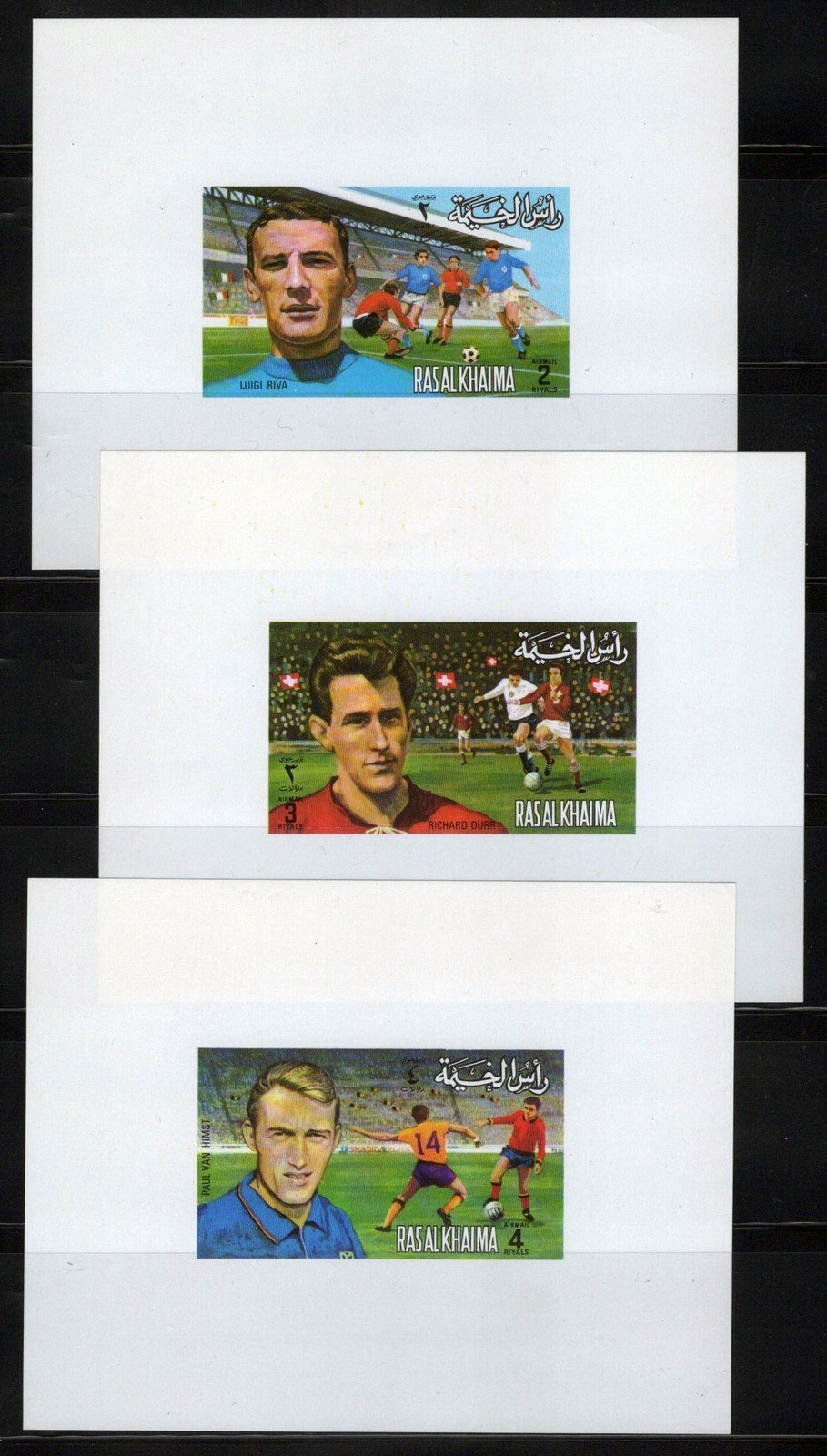 Ras Al Khaimah 745-750 MNH Imperf Deluxe Sheets Sports Football ZAYIX 030523SM52