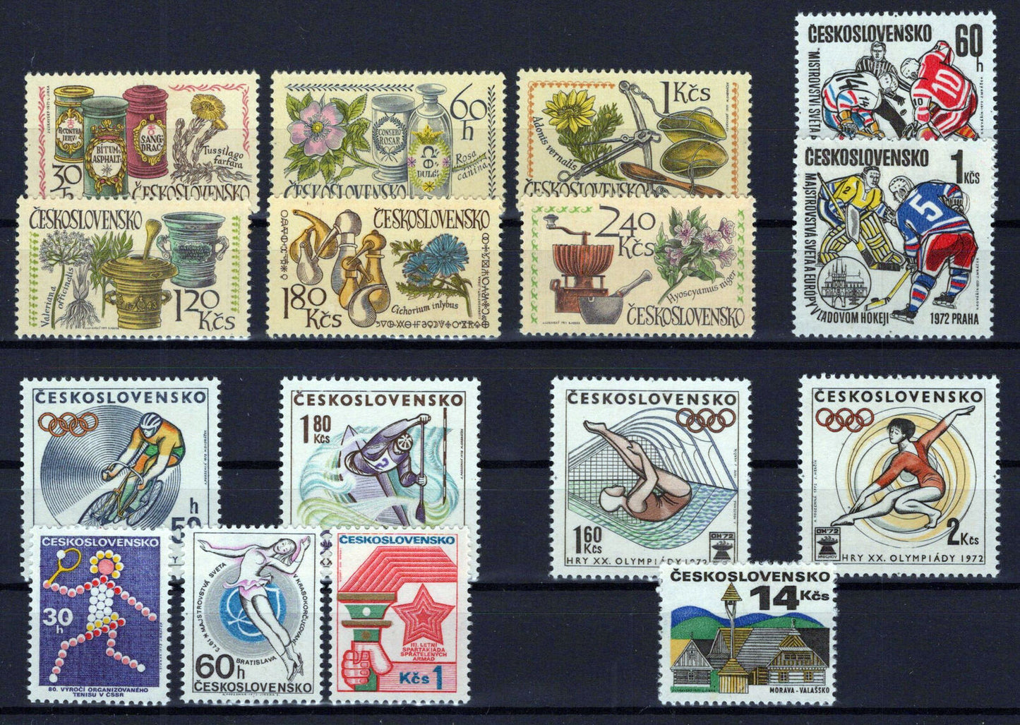 Czechoslovakia 1741//1865 MNH Sets & Singles Sports Herbs ZAYIX 0224M0073M