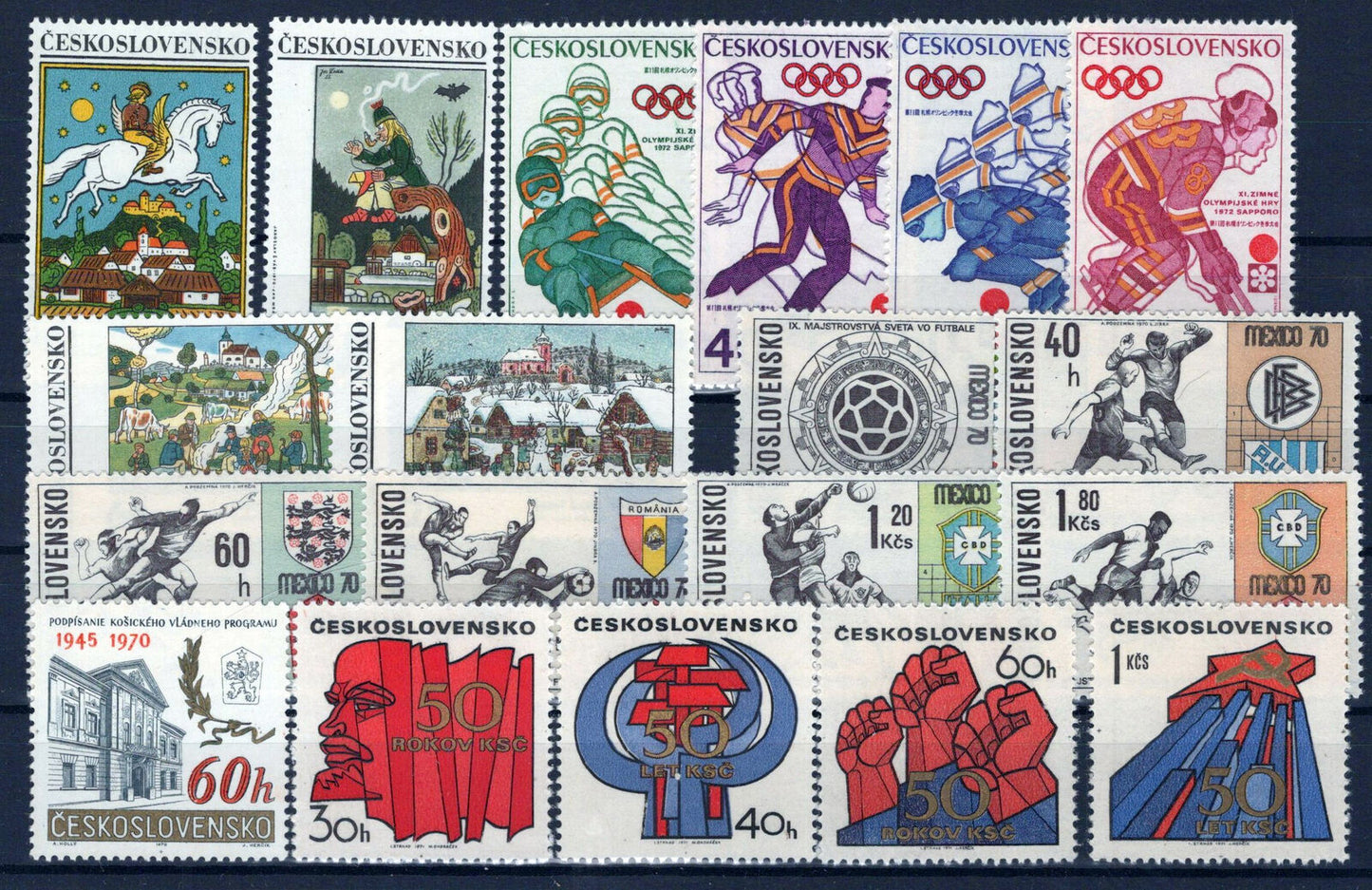 Czechoslovakia 1681//1799 MNH 5 Complete Sets Sports Art ZAYIX 0224M0072M