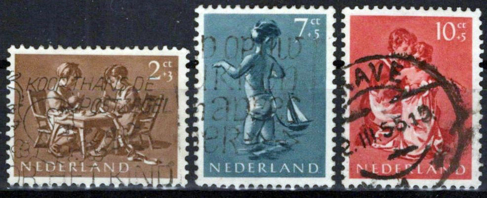 Netherlands B271, B273-B274 Used Child Welfare Zayix Stamps 0225S0182