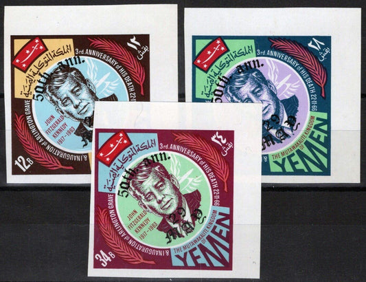 Yemen (Kingdom) 275B-277B MNH John F. Kennedy ZAYIX 081622S43M
