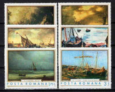 Romania 2262-2267 MNH Sailing Ships Paintings Transportation ZAYIX 0624S0518