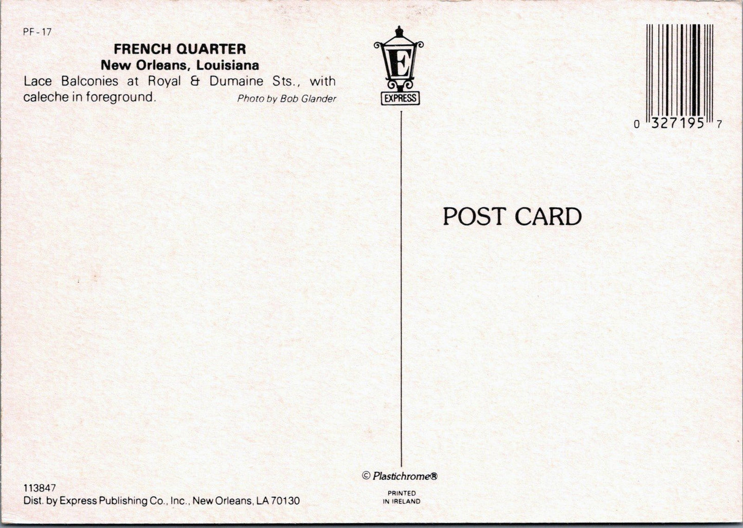 French Quarter Lac Balconies Horse & Carriage New Orleans NOLA Postcard ZAYIX