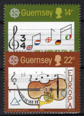 Guernsey 314-315 MNH Europa Cept Music Staff Instruments ZAYIX 101623SM79M