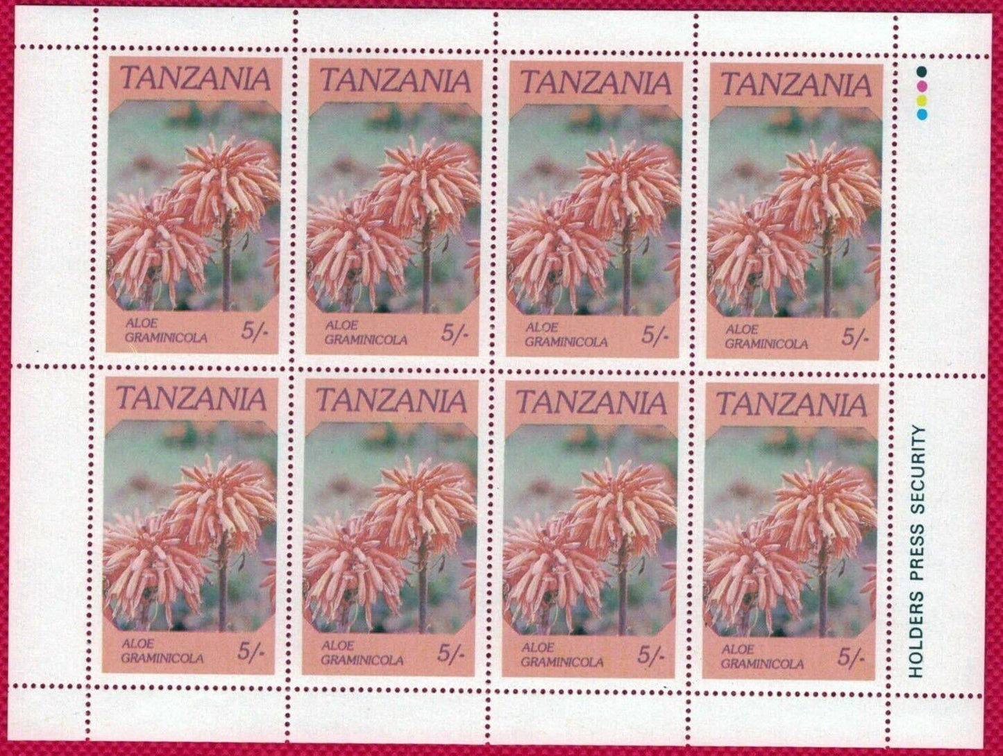 Tanzania 315-318 MNH mini-sheets Indigenous FLOWERS ZAYIX 011022SM15