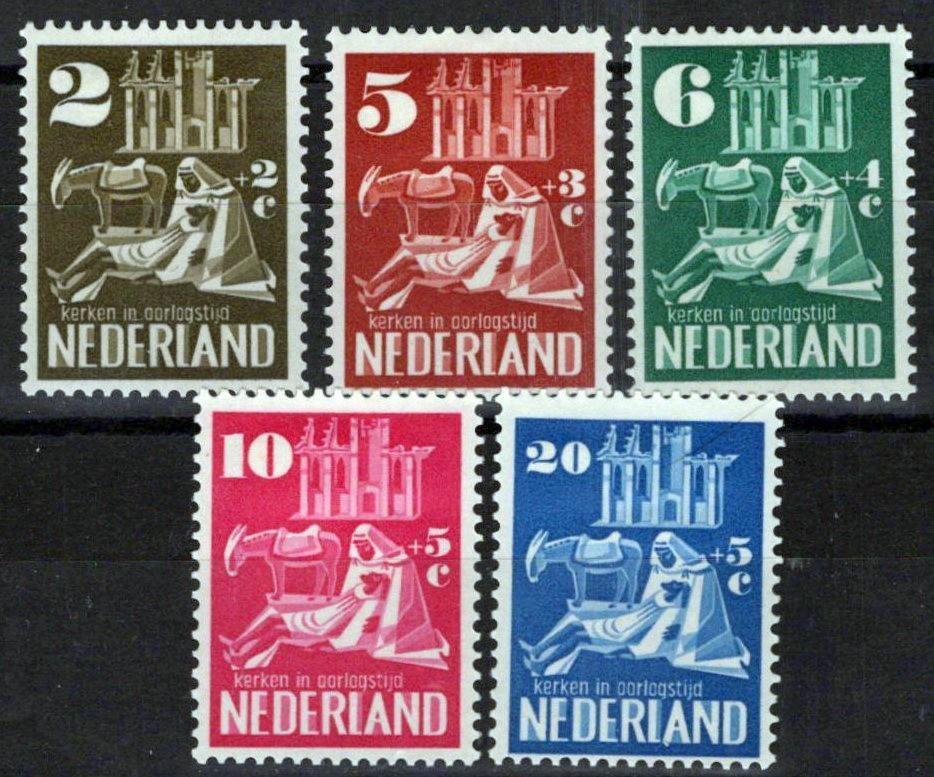 Netherlands B214-B218 MNH Semi-Postal Church Restoration Zayix Stamps 0225S0194