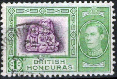 British Honduras 115 Used Mayan Figures Royalty Archaeology ZAYIX 031023S65M