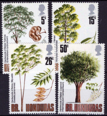 British Honduras 283-286 MNH Hardwood Trees Plants Nature ZAYIX 031023S105M