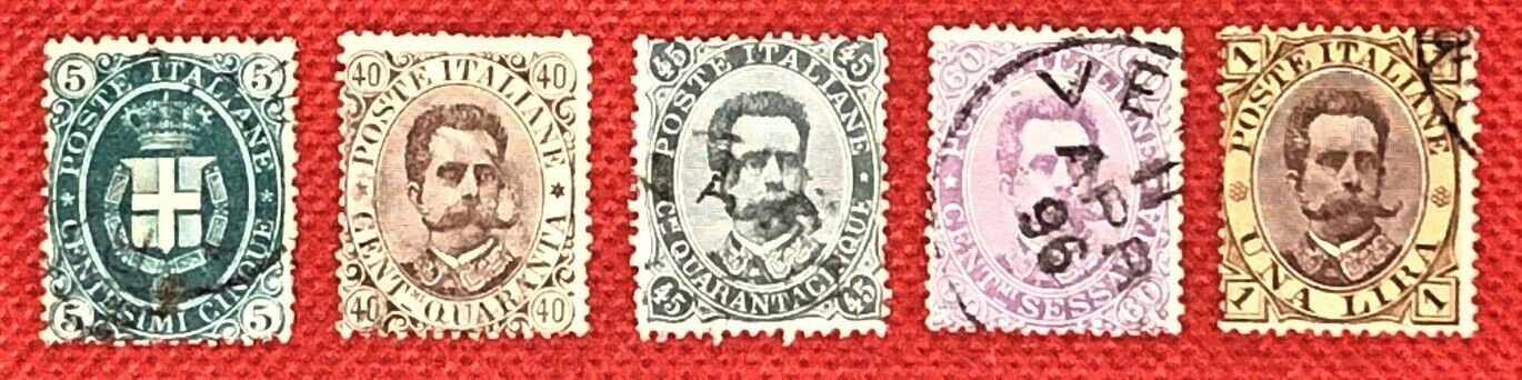 Italy 52-56 used F-FVF King Humbert & Coat of Arms, Royalty ZAYIX 0224S0288