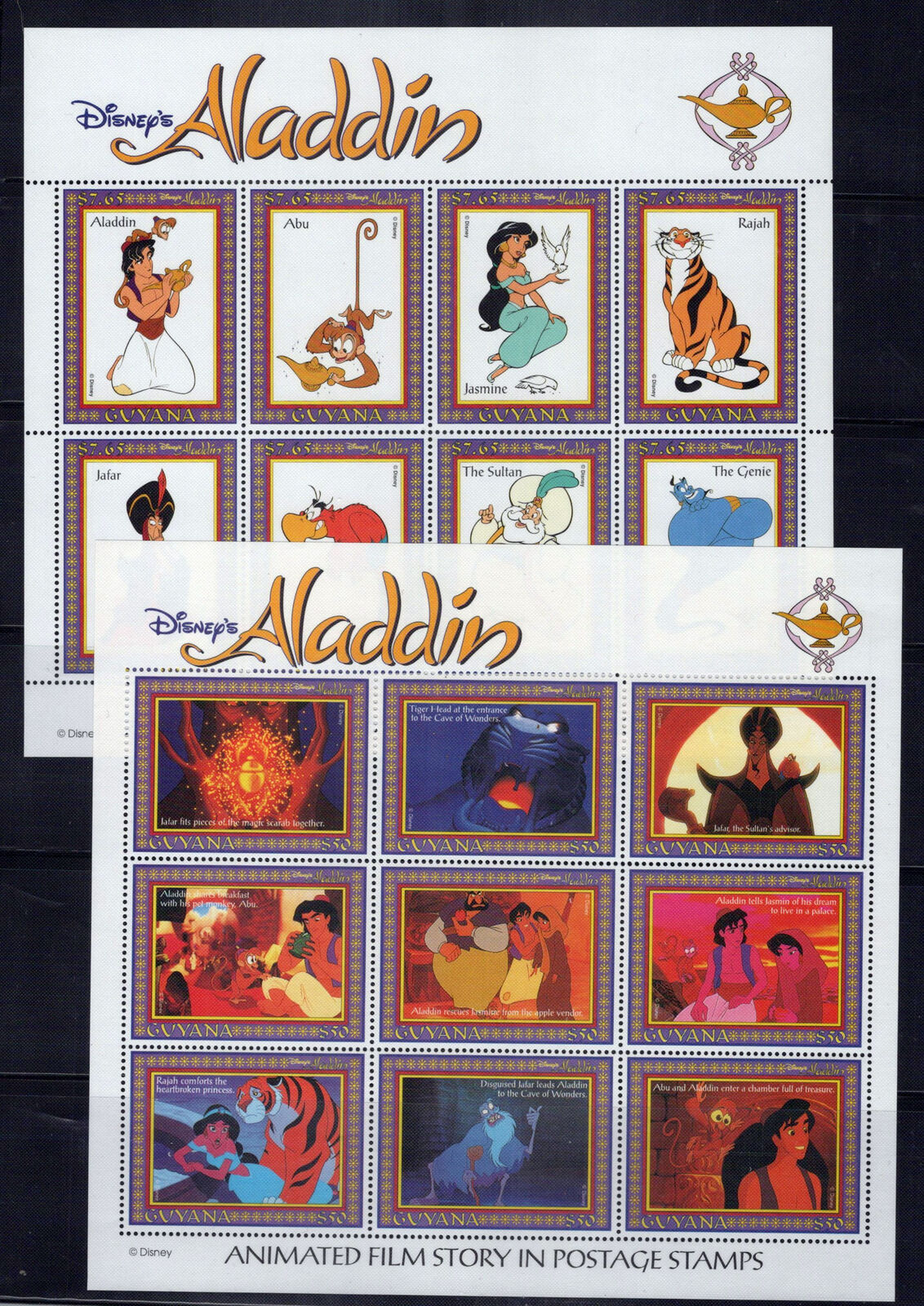 Guyana 2758-2759 MNH Disney Aladdin ZAYIX 0824L0010