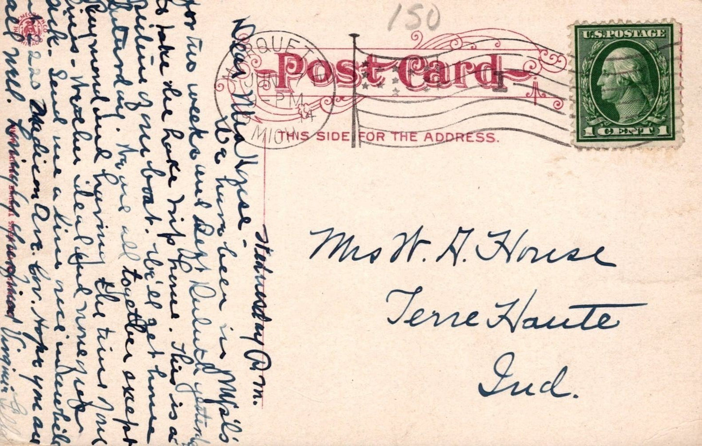 Great Lakes Steamer SS Juanita in Duluth Superior Harbor c1914 Postcard ZAYIX