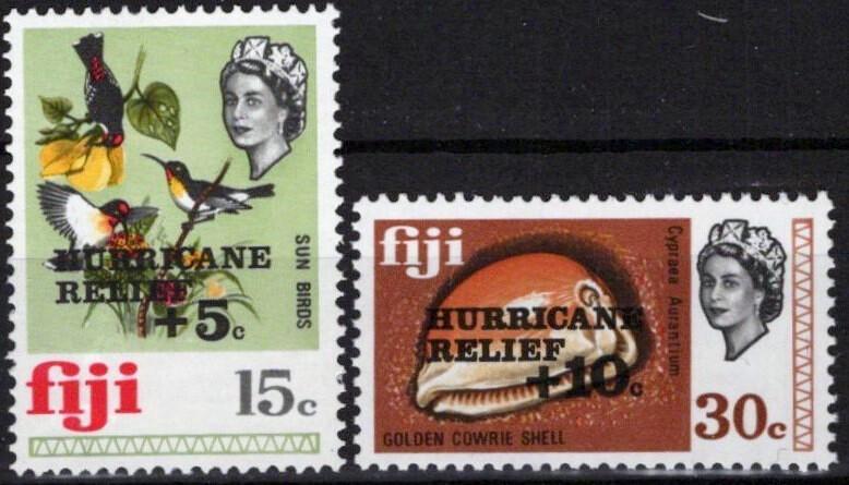 Fiji B5-B6 MNH Semi-Postal Overprint Birds Seashells ZAYIX 051023SM38M