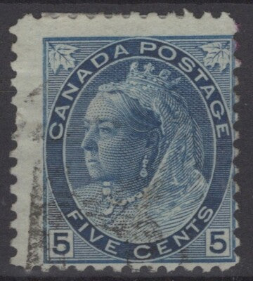 Canada 79b Used 5c blue bluish Royalty Queen Victoria ZAYIX 121022S140
