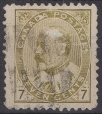 Canada 92 Used 7c olive bister Royalty King Edward VII ZAYIX 121022S144