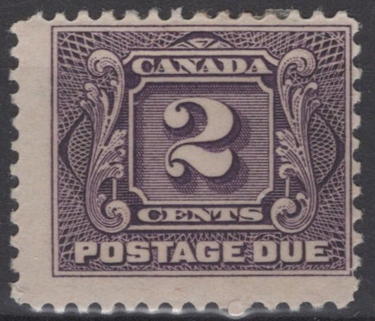 Canada J2 MH 2c violet First Postage Due perf 12 CV$25 ZAYIX 121022S155