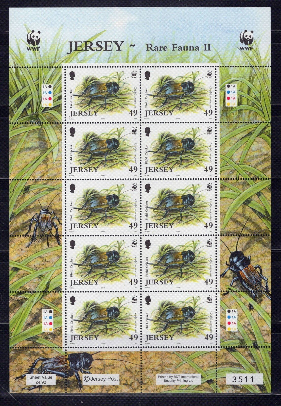 Jersey 1134-1137 MNH WWF Worldwide Fund Nature Insects Birds ZAYIX 1223L0021M