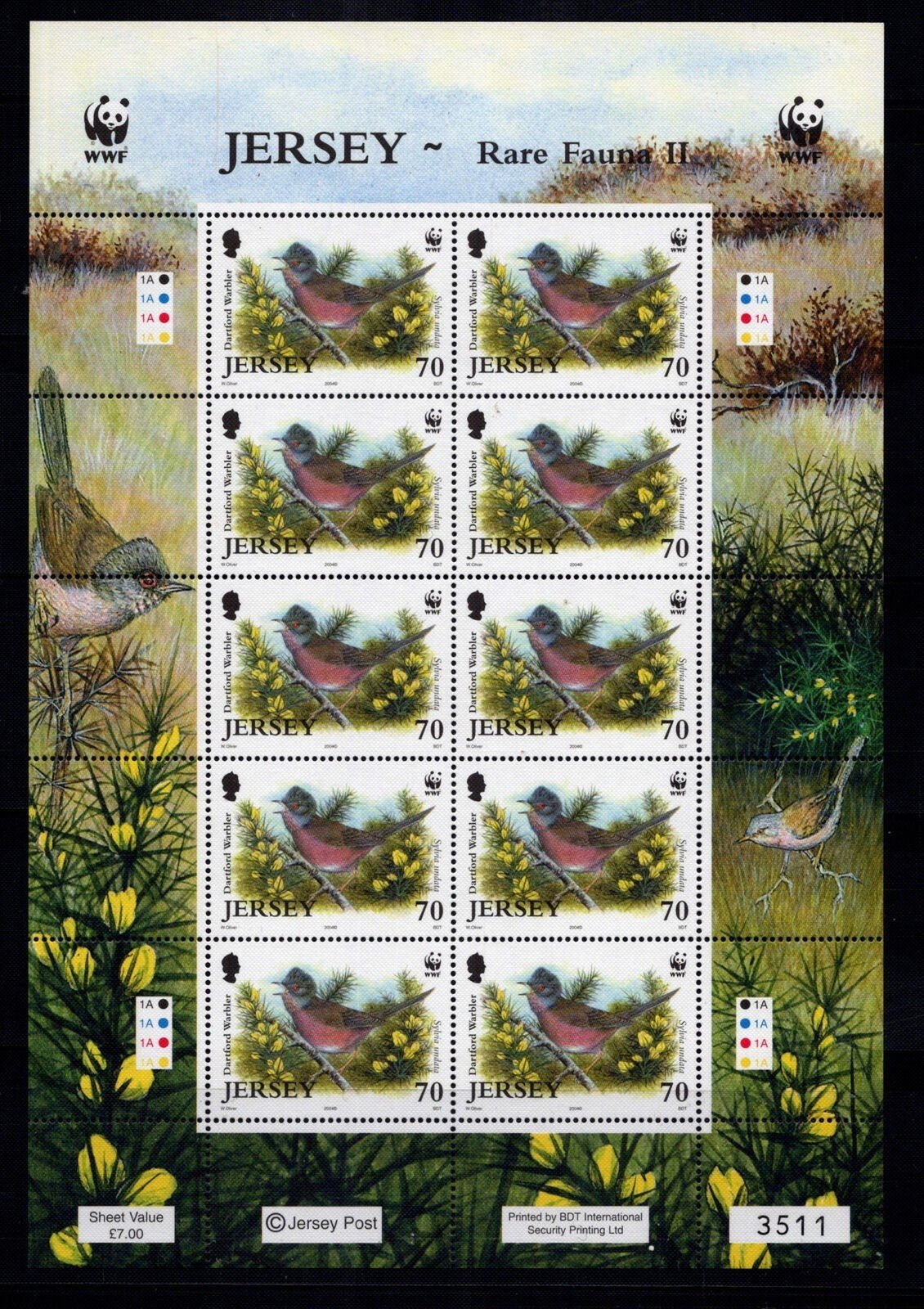 Jersey 1134-1137 MNH WWF Worldwide Fund Nature Insects Birds ZAYIX 1223L0021M