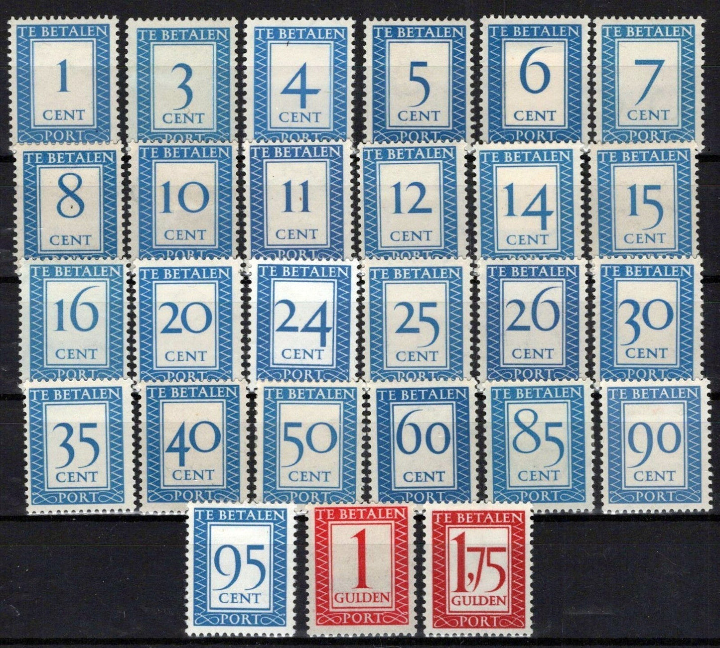 Netherlands J80-J106 MH Postage Due Numerals Zayix Stamps 0225S0369