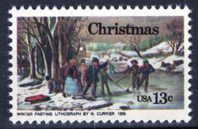 US 1702 MNH 1976 Christmas Winter Painting Tagging Overall ZAYIX 021823S29M