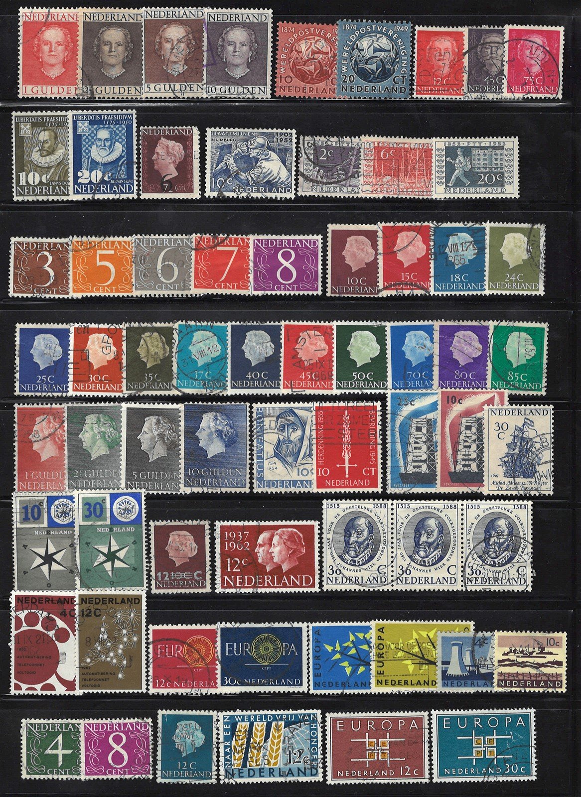 Netherlands Used Stamp Collection on 10 pages Zayix Stamps 0425L0001