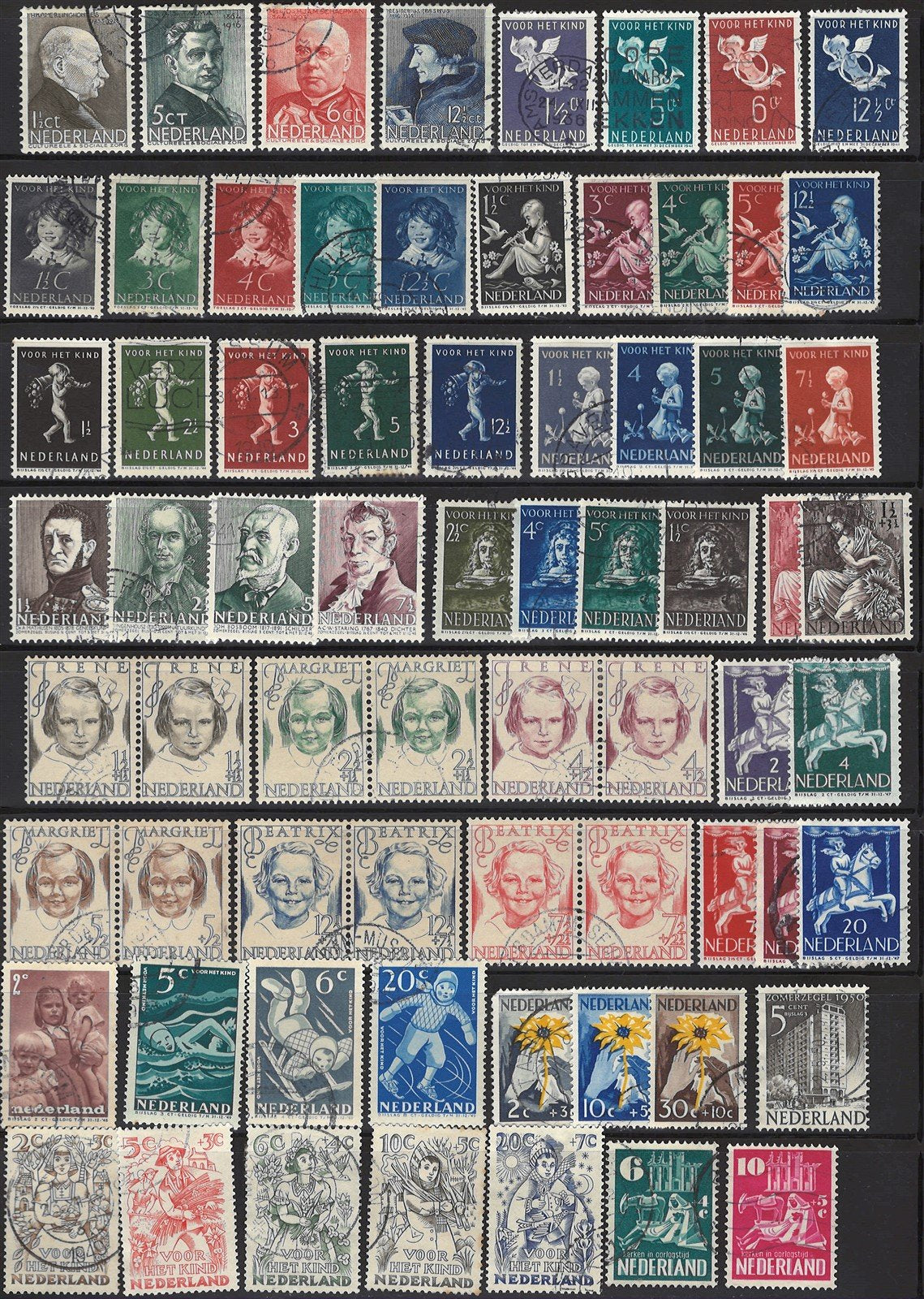 Netherlands Used Semi-Postal Collection of 322 + 4 SS Zayix Stamps 0425L0004
