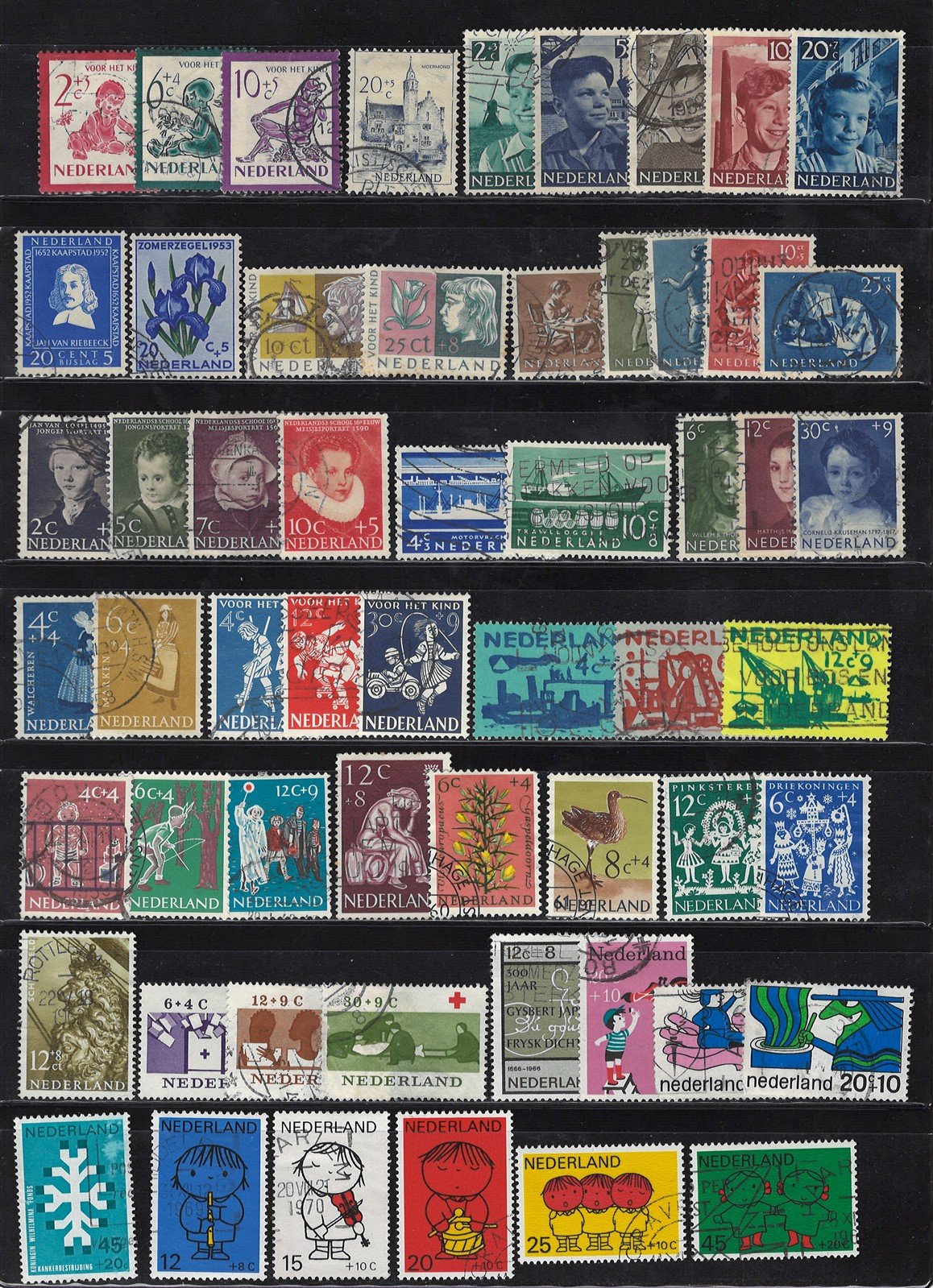 Netherlands Used Semi-Postal Collection of 322 + 4 SS Zayix Stamps 0425L0004