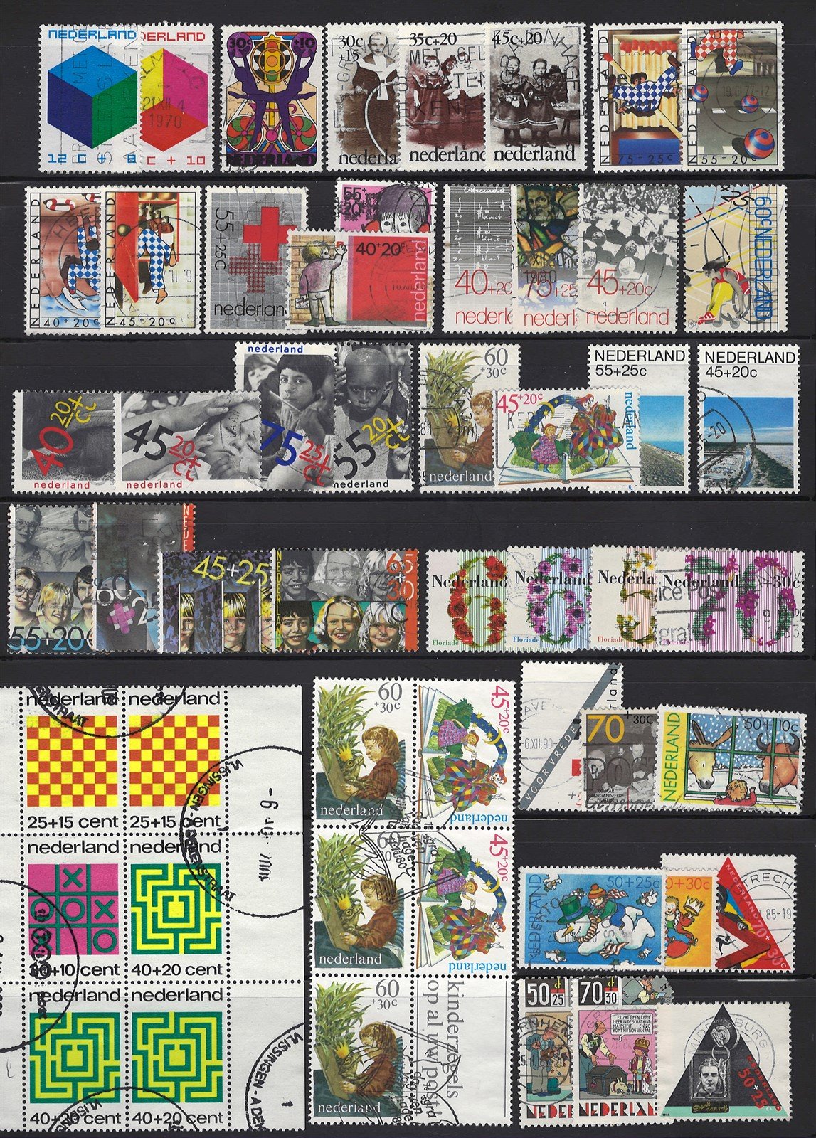 Netherlands Used Semi-Postal Collection of 322 + 4 SS Zayix Stamps 0425L0004