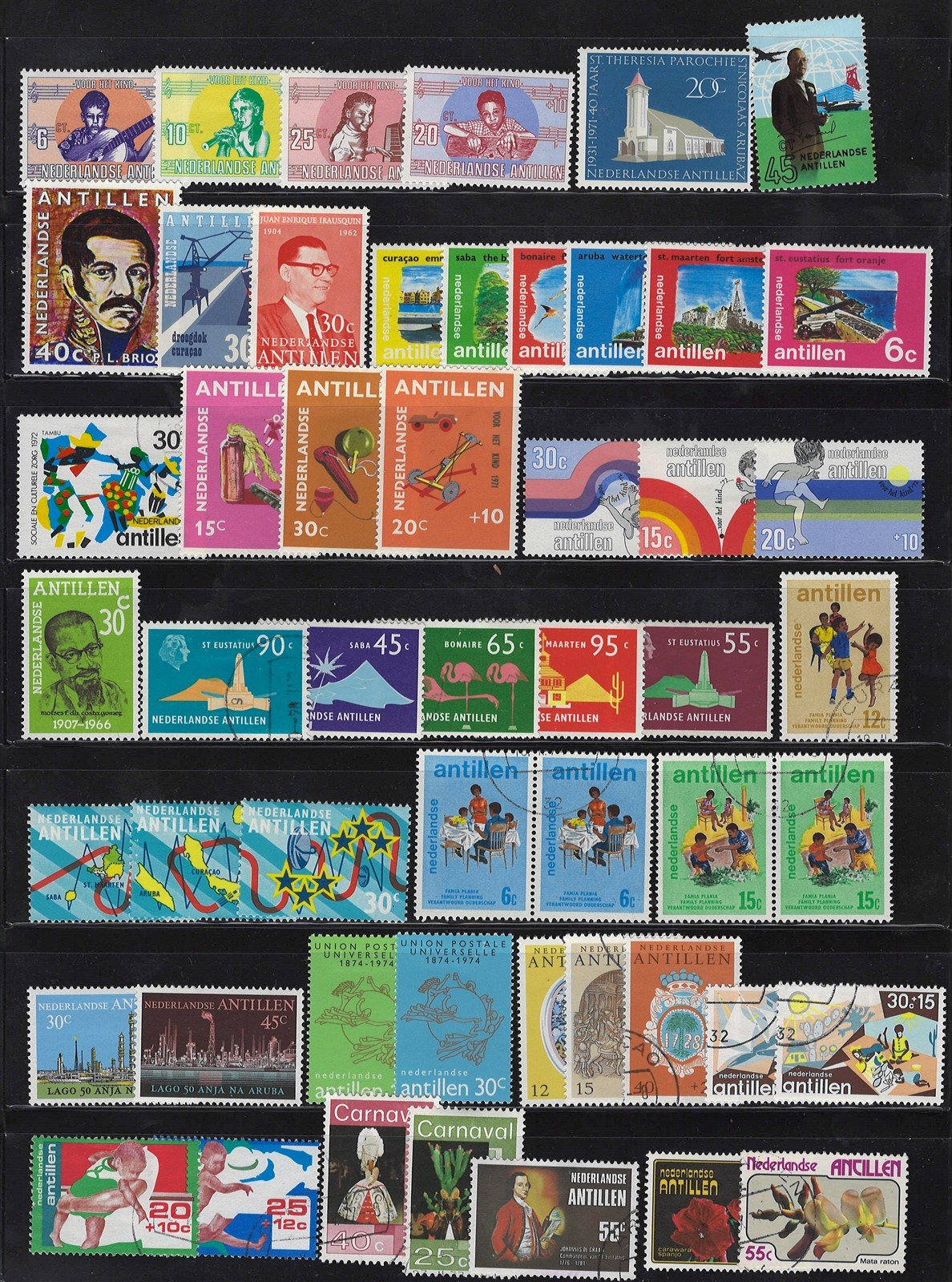 Netherlands Antilles Mint and Used Collection of 465 Stamps & SS Zayix 0425L0006