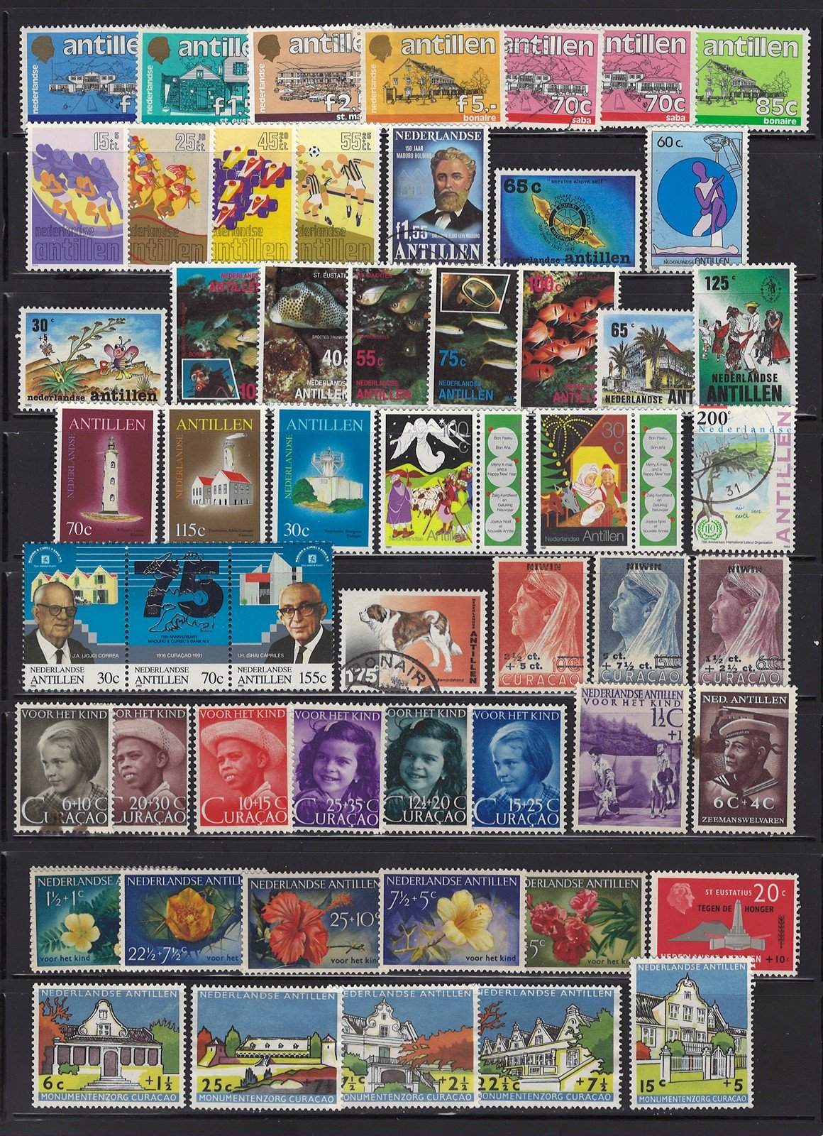 Netherlands Antilles Mint and Used Collection of 465 Stamps & SS Zayix 0425L0006